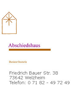 Abschiedshaus Inh. Dorèen Oesterle