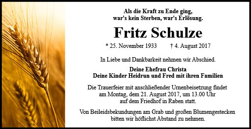 Fritz Schulze