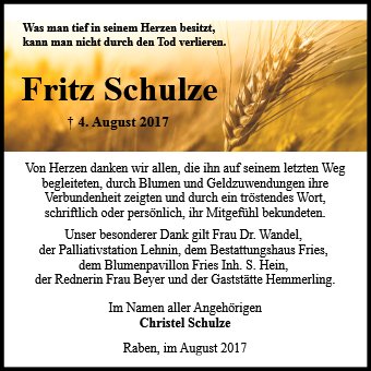 Fritz Schulze