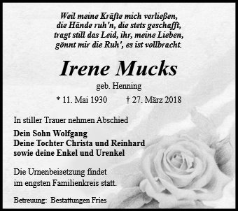 Irene Mucks