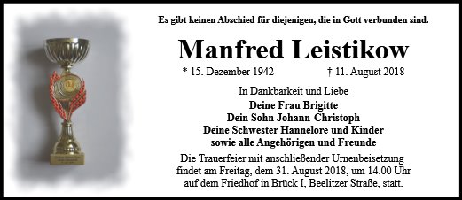 Manfred Leistikow