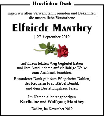 Elfriede Manthey