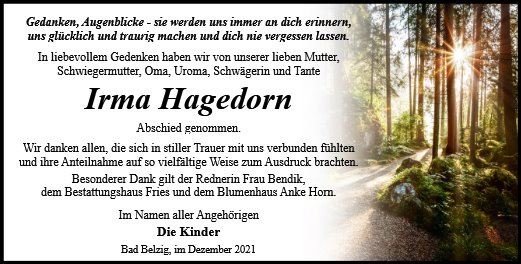 Irma Hagedorn