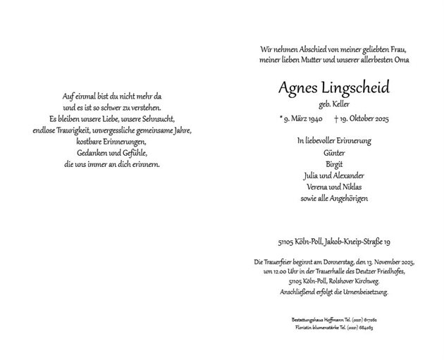 Agnes Elisabeth Lingscheid