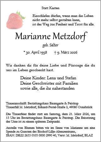 Marianne Metzdorf