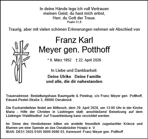 Franz Meyer genannt Potthoff
