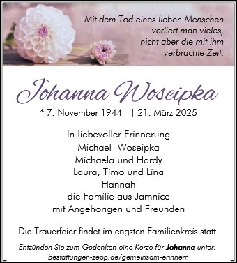 Johanna Vlasta Woseipka 