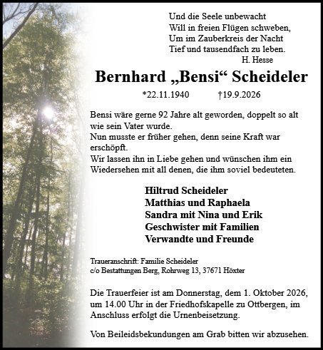 Bernhard Scheideler