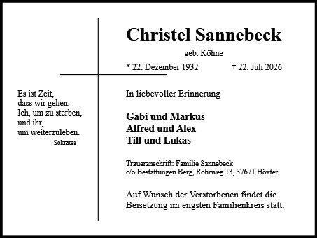 Christel Sannebeck