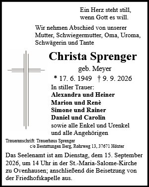 Christa Sprenger