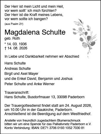 Magdalene Schulte