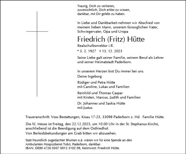 Friedrich Hütte