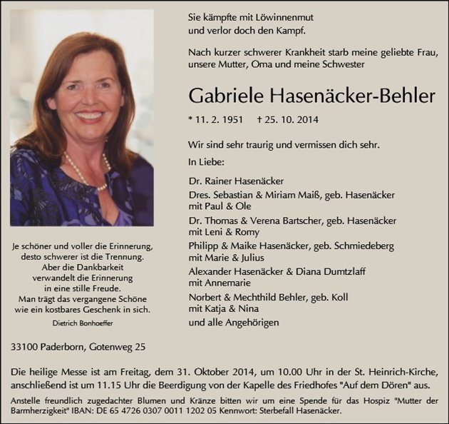 Gabriele Hasenäcker-Behler