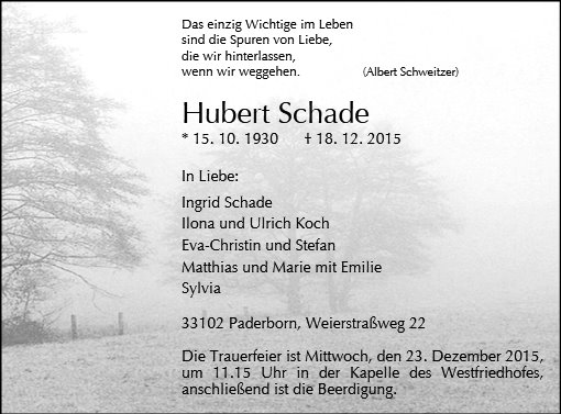 Hubert Schade