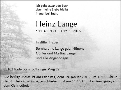 Heinz Lange