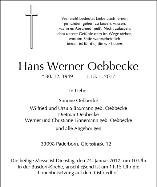 Hans Werner Oebbecke