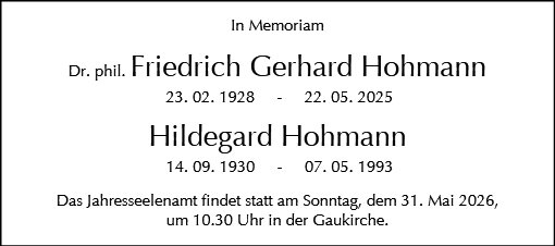 Friedrich Gerhard Hohmann