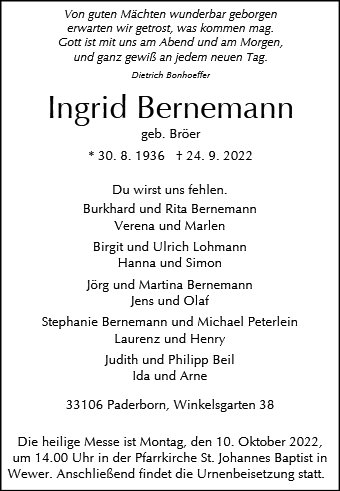 Ingrid Bernemann