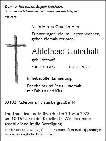 Aldelheid Unterhalt