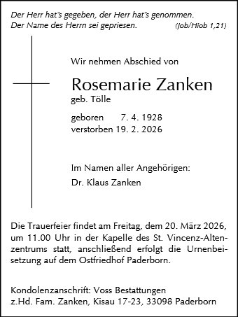 Rosemarie Zanken