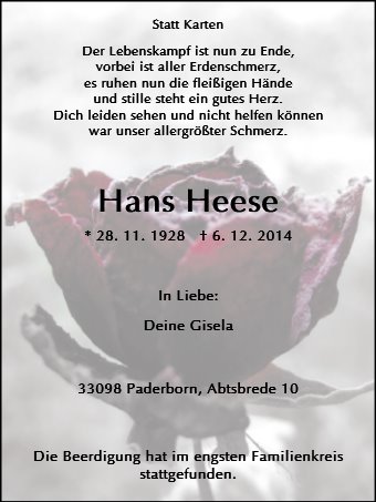 Hans Heese