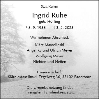 Ingrid Ruhe