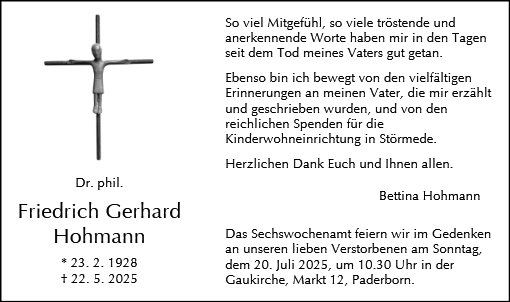 Friedrich Gerhard Hohmann