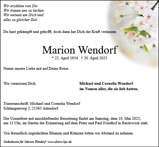 Marion Wendorf
