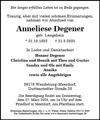 Anneliese Degener