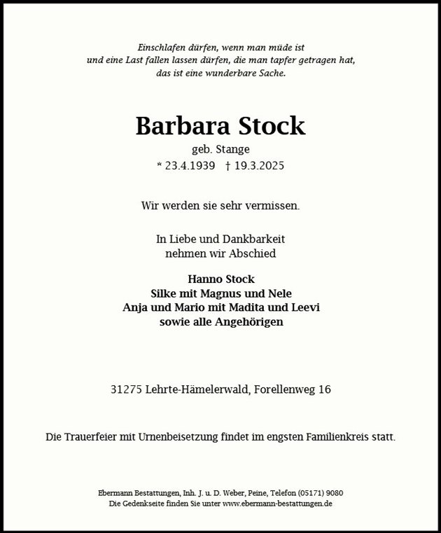 Barbara Stock