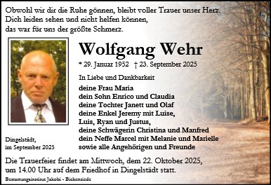 Wolfgang Wehr