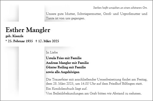 Esther Mangler