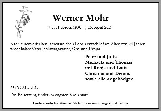 Werner Mohr