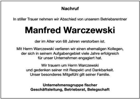 Manfred Warczewski
