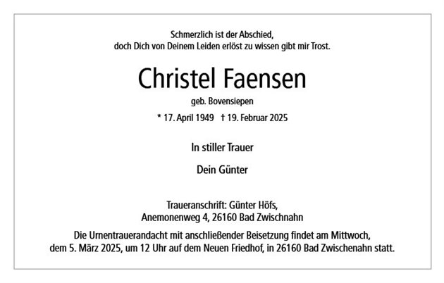 Christel Faensen