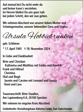 Ursula Hobbiebrunken