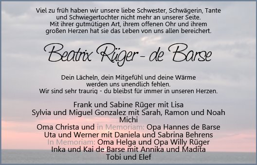 Beatrix Rüger-de Barse