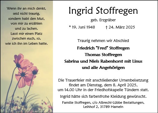 Ingrid Stoffregen