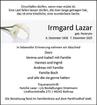 Irmgard Lazar