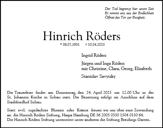 Hinrich Röders