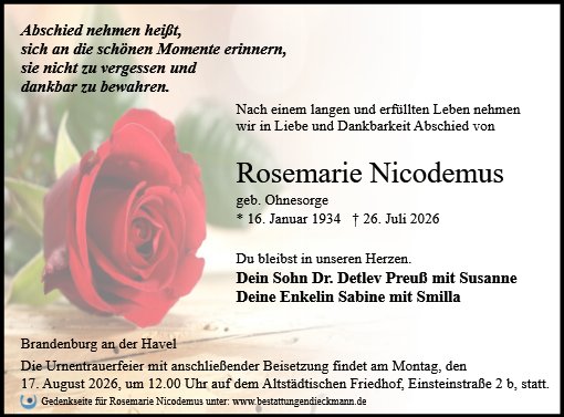 Rosemarie Nicodemus