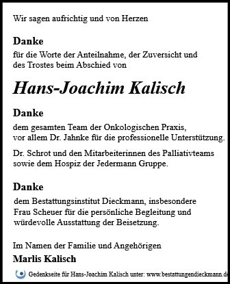 Hansjoachim Kalisch