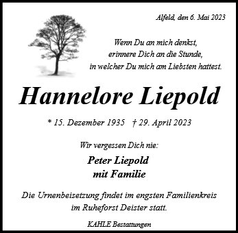 Hannelore Liepold