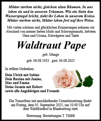 Waldtraut Pape
