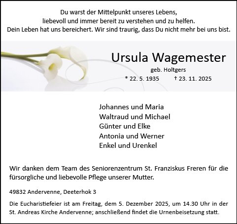 Ursula Wagemester