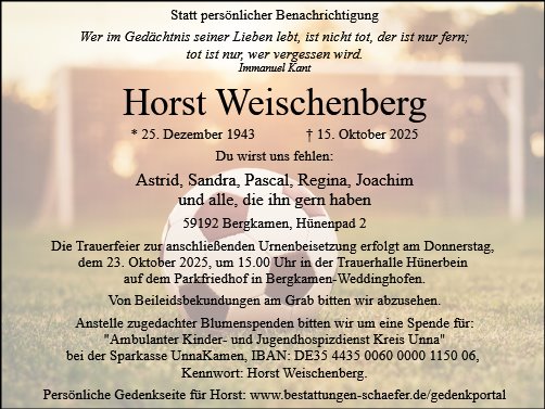 Horst Weischenberg