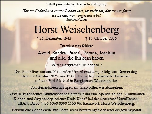 Horst Weischenberg