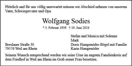 Wolfgang Sodies