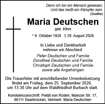 Maria Barbara Deutschen