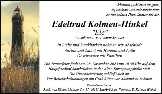 Edeltrud Kolmen-Hinkel